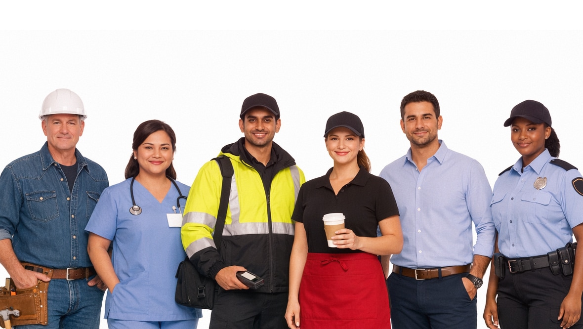 Group of workers standing together